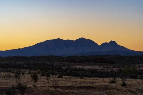 View of Mount Sonder at sunset Stock Photos