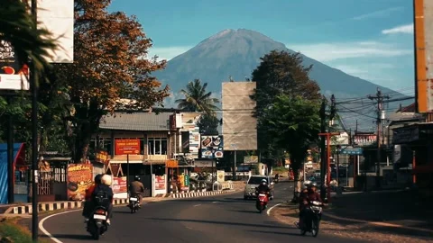 View of Mount Sumbing Stock Footage 271163846