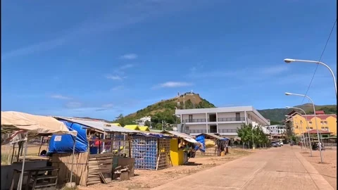 View of Mount Tapyas in Coron Palawan Port Stock Footage 233654075