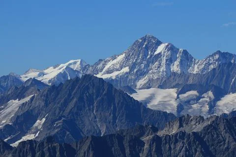 View from Mount Titlis towards the Bernese Oberland. Stock Photos