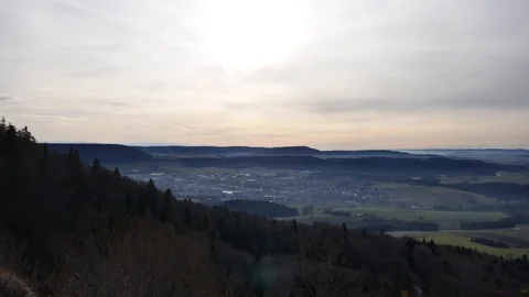 View from the mountain to the alps Stock Footage 100413092