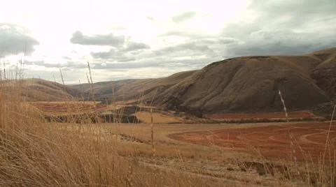 View of mountain and ranch in Arlington Stock Footage 54593839