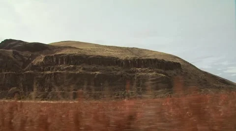 View of mountain and ranch in Arlington Stock Footage 54593847