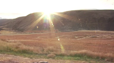 View of mountain and ranch in Arlington Stock Footage 54593950