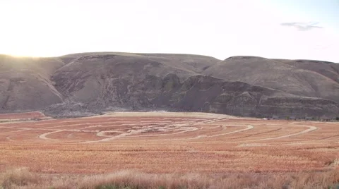 View of mountain and ranch in Arlington Stock Footage 54593956