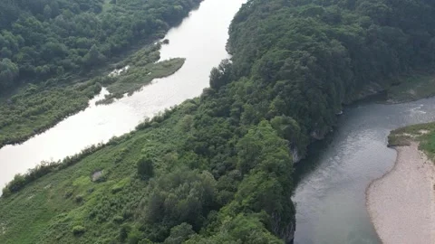 View of the mountain and river Video stock 310215998