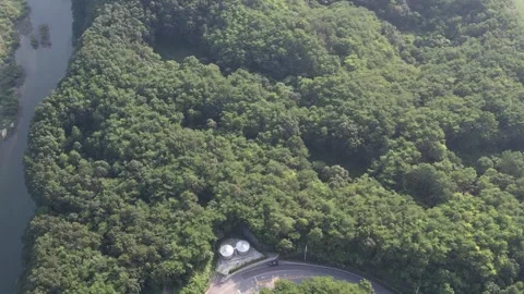 View of the mountain and river Video stock 310216011