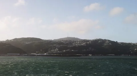 View of mountain and sea Stock Footage 68025911