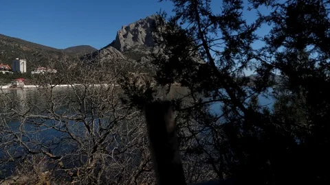 View of the mountain and the sea Video stock 107079030
