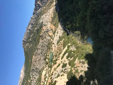 View to a mountain area Stock Photos