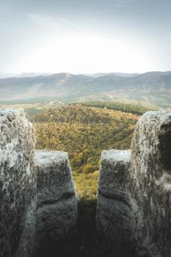 View from a mountain castle Stock Photos