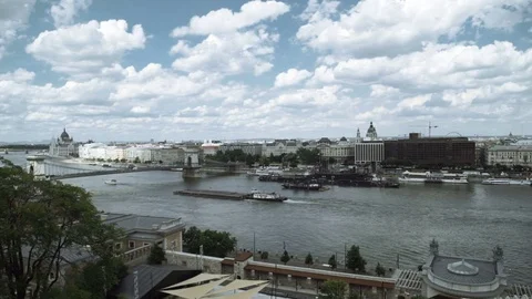 View from the mountain to the city bridge road panorama Stock Footage 79320160