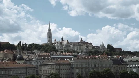 View from the mountain to the city bridge road panorama Stock Footage 79321552