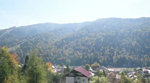 View of a mountain city Stock Footage 43308844