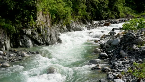 A view of mountain climbing with a view of Tsurugidake in Japan. Stock-Footage 159042235