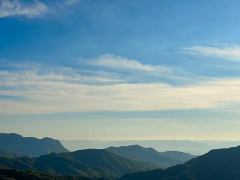 View of mountain with cloudy sky Stock Photos