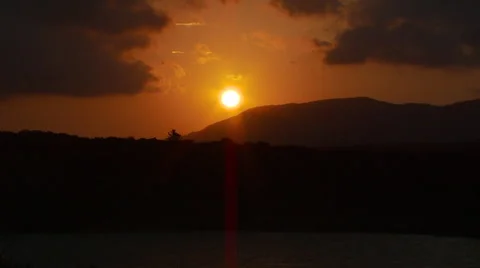 View of mountain during sunset in ranch Video stock 54591007