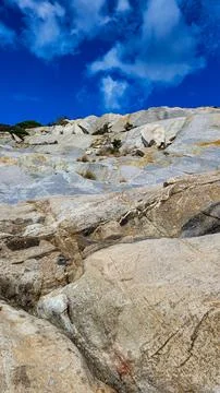 View of the mountain formations from granite and stone of the Mediterranean Foto stock