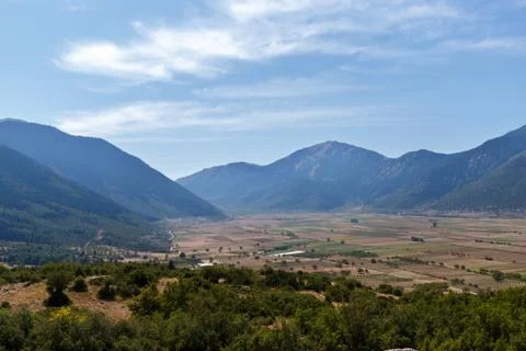 View from the mountain in Greece Stock Photos