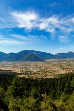 View from the mountain in Greece Stock Photos