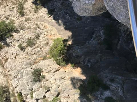 View from mountain to a gulch Stock Photos