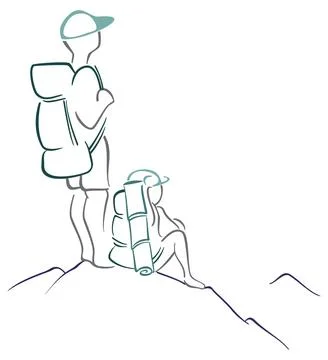 View from the mountain Stock Illustration