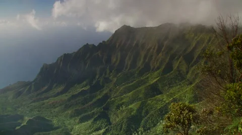 View of mountain in Kauai Stock Footage 60691583