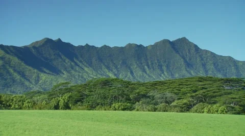 View of mountain in Kauai Stock Footage 60691586