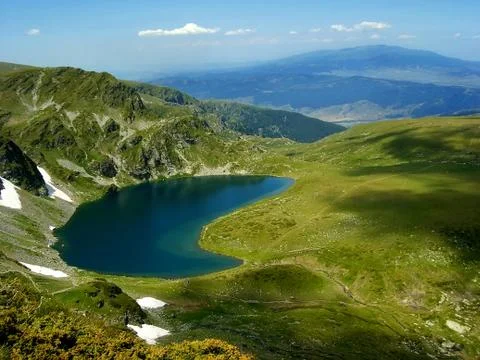 View of mountain lake Stock Photos