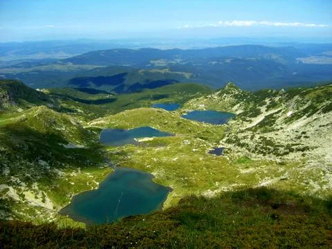 View of mountain lake Stock Photos