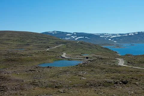 View of mountain lake. Stock Photos