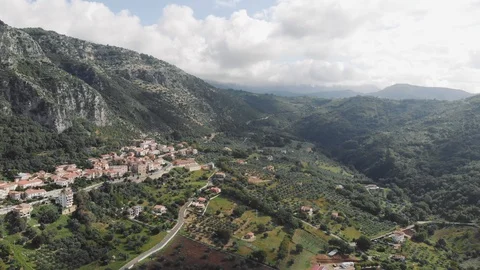 A view of a mountain landscape Italy Stock Footage 129141012