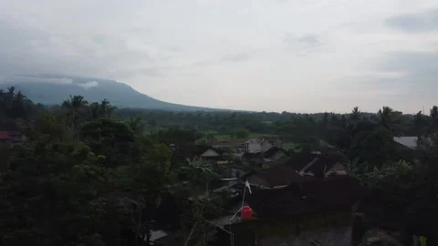 View of the mountain that leads down slowly Stock Footage 226467288