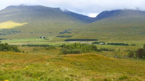 A view of the mountain meadows. Stock Footage 80038375