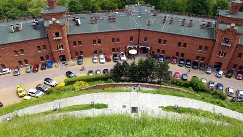 View From The Mountain To The Old Building Stock-Footage 111420432