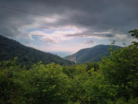 View from the mountain path Stock Photos