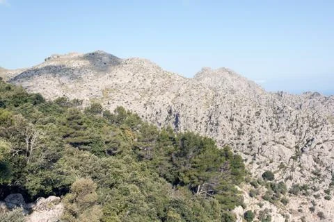 View on the mountain Puig Major Stock Photos