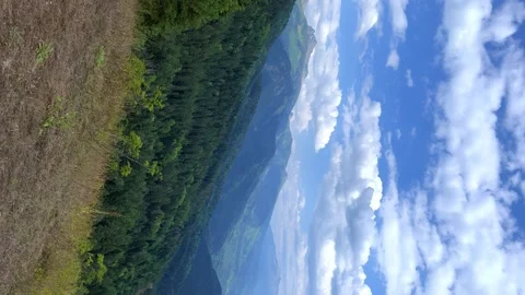 View of the mountain range near Mount Zakan. Stock Footage 260878843