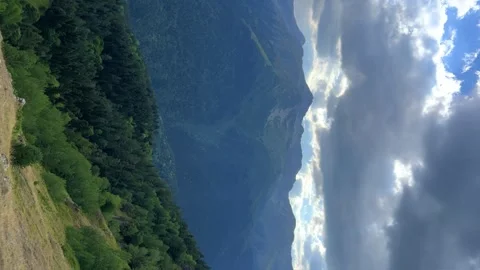 View of the mountain range near Mount Zakan. Stock Footage 260910480