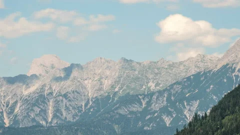 View of a mountain range north of Zell am See, Austria. Stock Footage 204813152