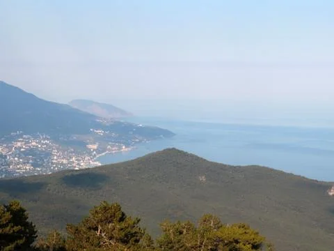 View from the mountain range Stock Photos