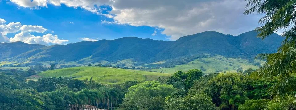 View of a mountain range Stock Photos