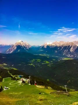 View from the mountain to a recreation complex. Фото