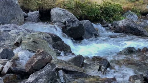 View of a mountain river with clear water Vidéo 163315292