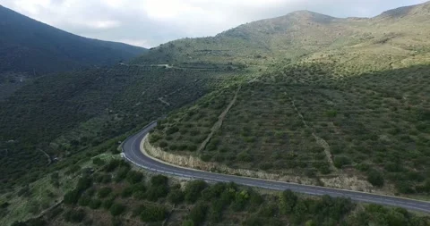 A view of a mountain road Stock Footage 130752259