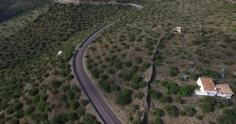 A view of a mountain road Stock Footage 131667919