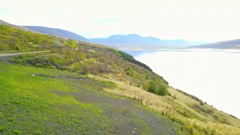 A view of a mountain road Stock Footage 155588409