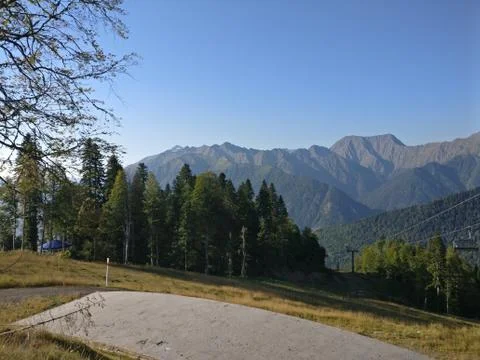 View from the mountain in Sochi Stock Photos