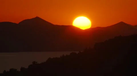 View of mountain at sunset Video stock 60691042