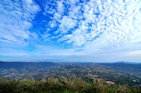 View from mountain. in thailand Stock Photos